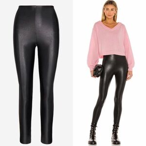 Commando Perfect Control Faux Leather Leggings Black Size Large